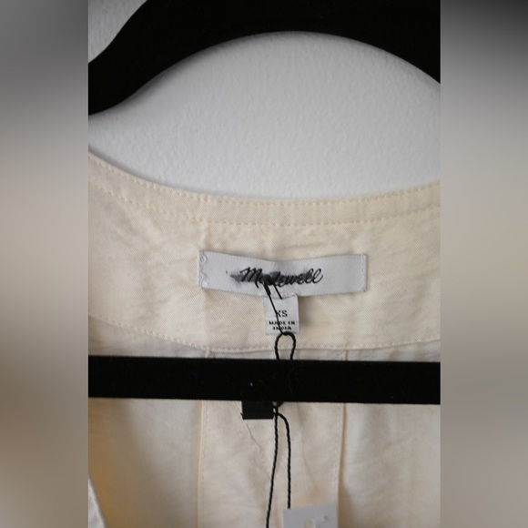 Madewell Pleated Short Sleeve Blouse NWT - Picture 6 of 9